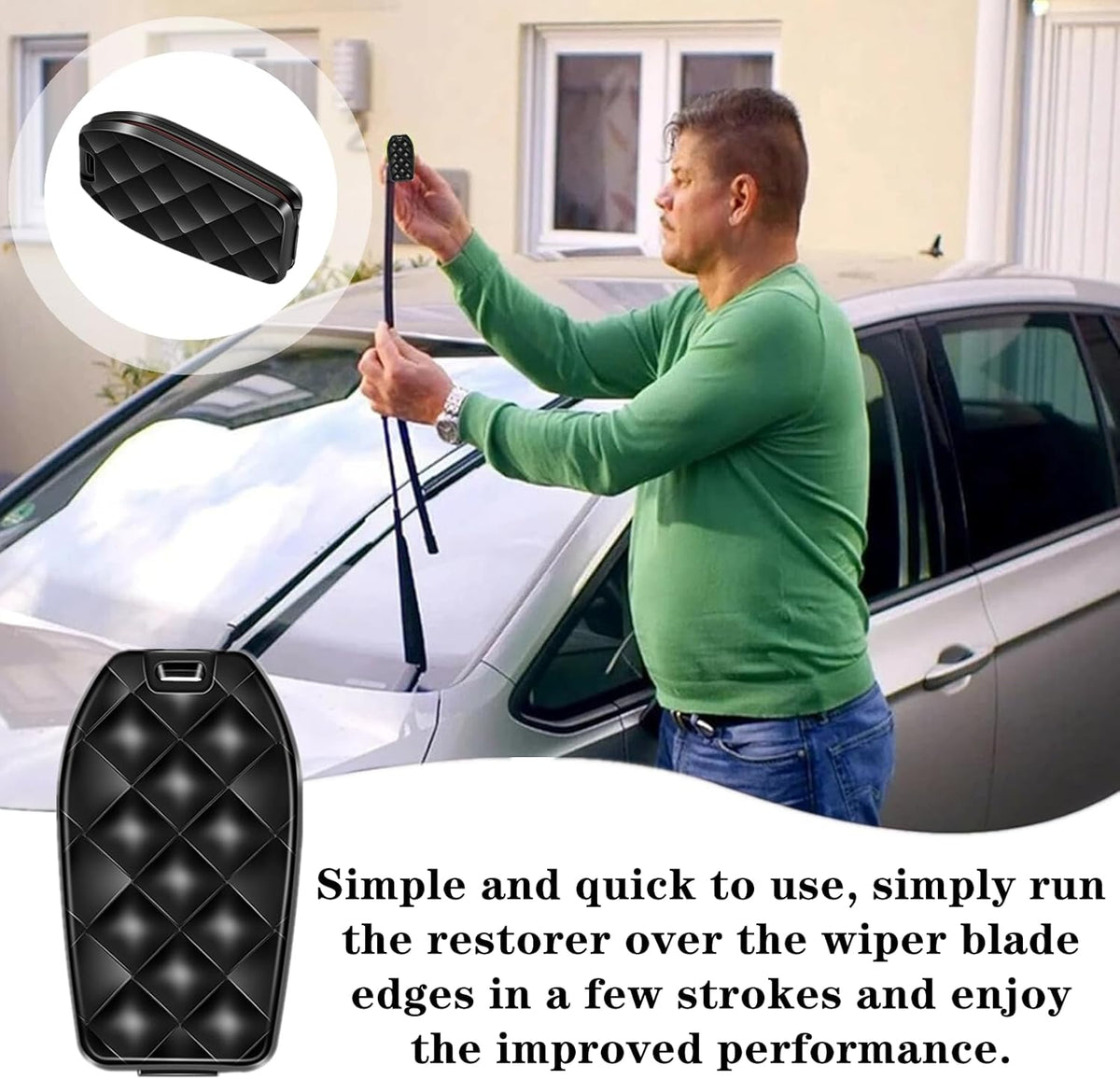 Car Wiper Repair Tool Universal Wiper Blade Cutter Windshield Wiper Trimmers Professional Rubber Regroove Tool Windscreen Blade Cleaner Windscreen Wipers Restorer for All Universal Car Wiper(Black)