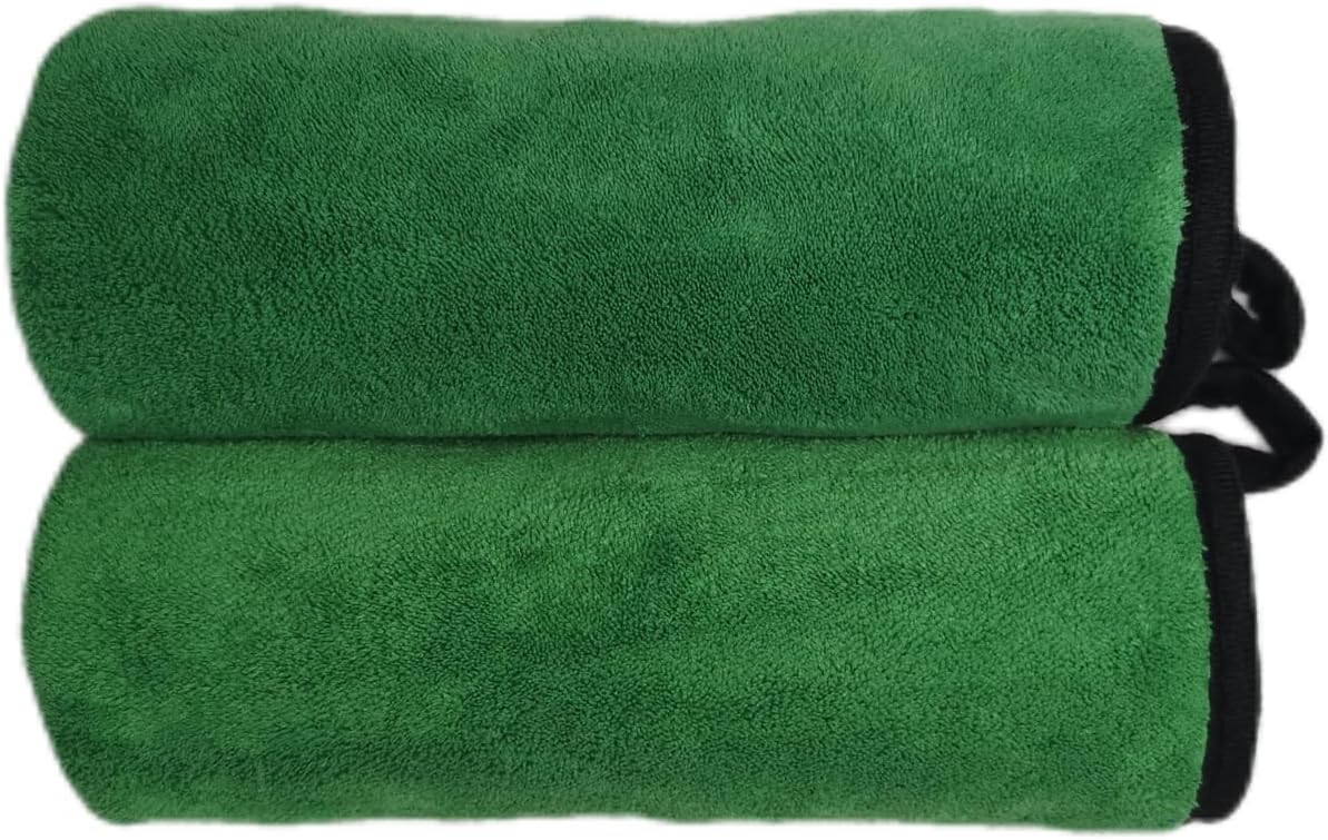 SOFTBATFY Ultrasoft, Large, Thick and Quick Drying Car Microfiber Cleaning Towel 800GSM Polishing Waxing Auto Detailing Towel Cloth (6pack,16 x 16inches) (Grey-Yellow)
