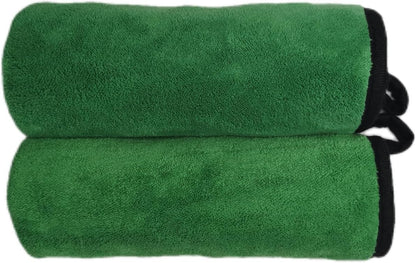 SOFTBATFY Ultrasoft, Large, Thick and Quick Drying Car Microfiber Cleaning Towel 800GSM Polishing Waxing Auto Detailing Towel Cloth (6pack,16 x 16inches) (Grey-Yellow)
