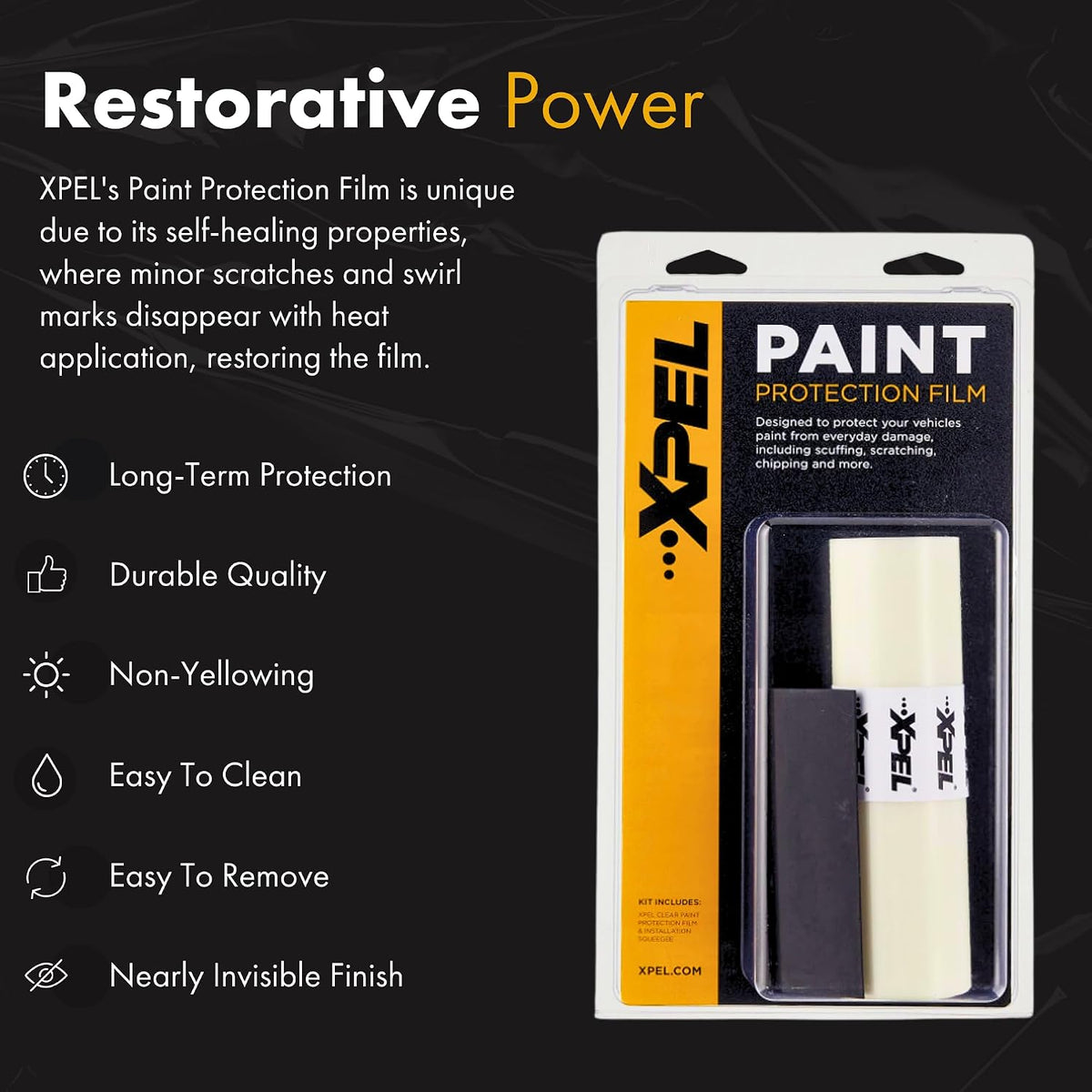 XPEL Clear Paint Protection Film Roll 6" x 84" – Self-Healing, Anti-Yellowing Polyurethane Wrap Protects Against Chips, Scratches & Debris | Invisible Shield for Cars, Trucks, Motorcycles & More