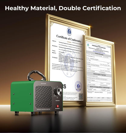 Ozone Generator 48,000mg, Commercial Ozone Machine Odor Removal, High Capacity O3 Ionizer Air Purifier Deodorizer, Portable Mini for Car, Home, Smoke, Pets, Industrial, for 4000 Square Feet -Black