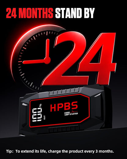 H50 Jump Starter - 5000A Jump Starter Battery Pack for Up to 10.0L Gas and 8.0L Diesel Engines, 12V Car Battery Jumper Starter Portable with 3.0" LCD Display, Jump Box