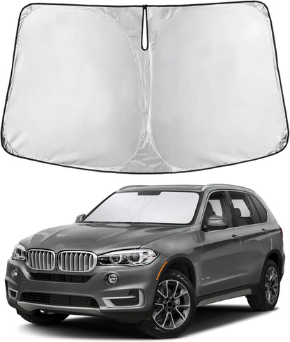 EcoNour Car Windshield Sun Shade | 2025 Upgraded Innovative No-Light-Pass Technology for Maximum Coverage | Foldable Sun Shade Keeps Your Vehicle Cool | Must-Have Car Accessories | Small (59" x 29") - Colors B