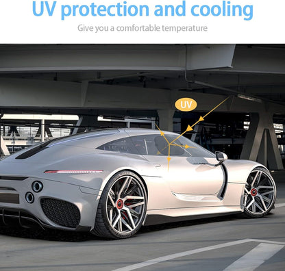 2 Pack Universal Car Window Shade, Cling Sunshade - Sun, Glare and UV Rays Protection for Your Child - Baby Side Window Car Sun Shades, Blocks Over 98% of Harmful UV Rays (Large)