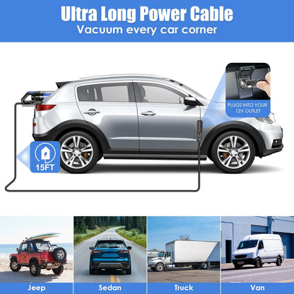 Car Cleaning Kit, Car Interior Detailing Kit with High Power Handheld Vacuum, Detailing Brush Set, Windshield Cleaner, Cleaning Gel, Complete Auto Accessories for Men, Women