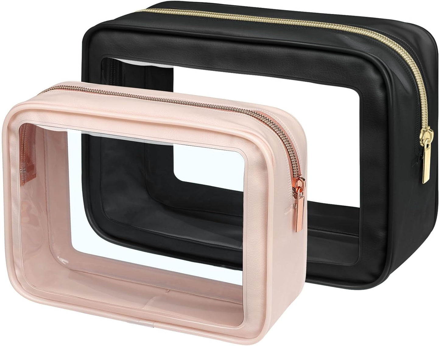PACKISM Clear Makeup Bag - TSA Approved Toiletry Bag for Carry-on & Checked Luggage, Water Resistant Car Storage Organizer with Reinforced Seams