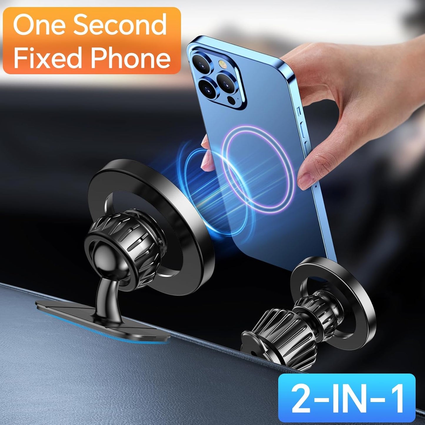 Kaistyle for Magsafe Car Mount【Strong Magnets】Magnetic Phone Holder for Car Phone Holder Mount Dash Mounted Holders Phone Holders for Your Car Accessories for Women Men for iPhone 17 Pro Max 16 15 14