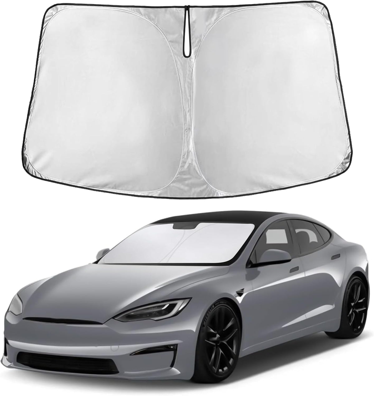 EcoNour Car Windshield Sun Shade | 2025 Upgraded Innovative No-Light-Pass Technology for Maximum Coverage | Foldable Sun Shade Keeps Your Vehicle Cool | Must-Have Car Accessories | Small (59" x 29") - Colors C
