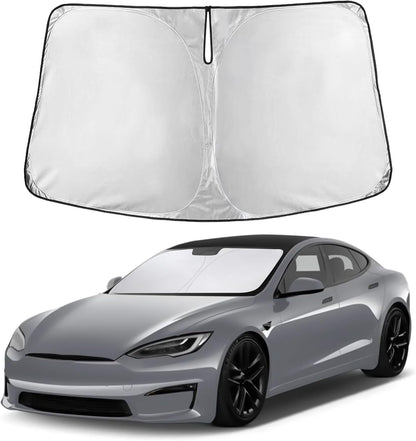 EcoNour Car Windshield Sun Shade | 2025 Upgraded Innovative No-Light-Pass Technology for Maximum Coverage | Foldable Sun Shade Keeps Your Vehicle Cool | Must-Have Car Accessories | Small (59" x 29") - Colors C