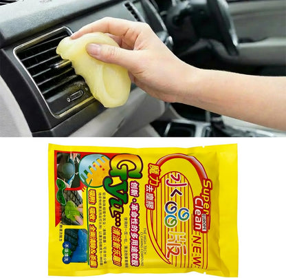 Craedli 2PCS Car Cleaning Gel Auto Detailing Putty, Universal Car Interior Cleaner Slime, Reusable Dust Remover Cleaning Supplies Kit Tools for Air Vents Keyboards, Car Accessories Presents (Blue)