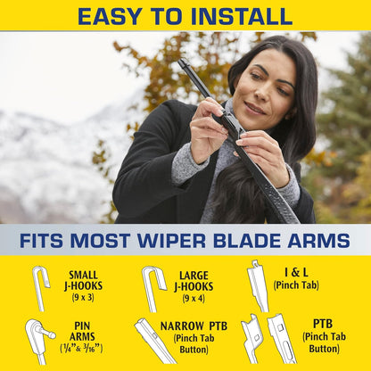 Rain-X 810363 Repellency Water Repellent Wiper Blades, 22" Windshield Wipers (Pack of 2), All Weather Streak-Free for Enhanced Visibility w/Water Repellency Formula [Amazon Exclusive] - Colors A