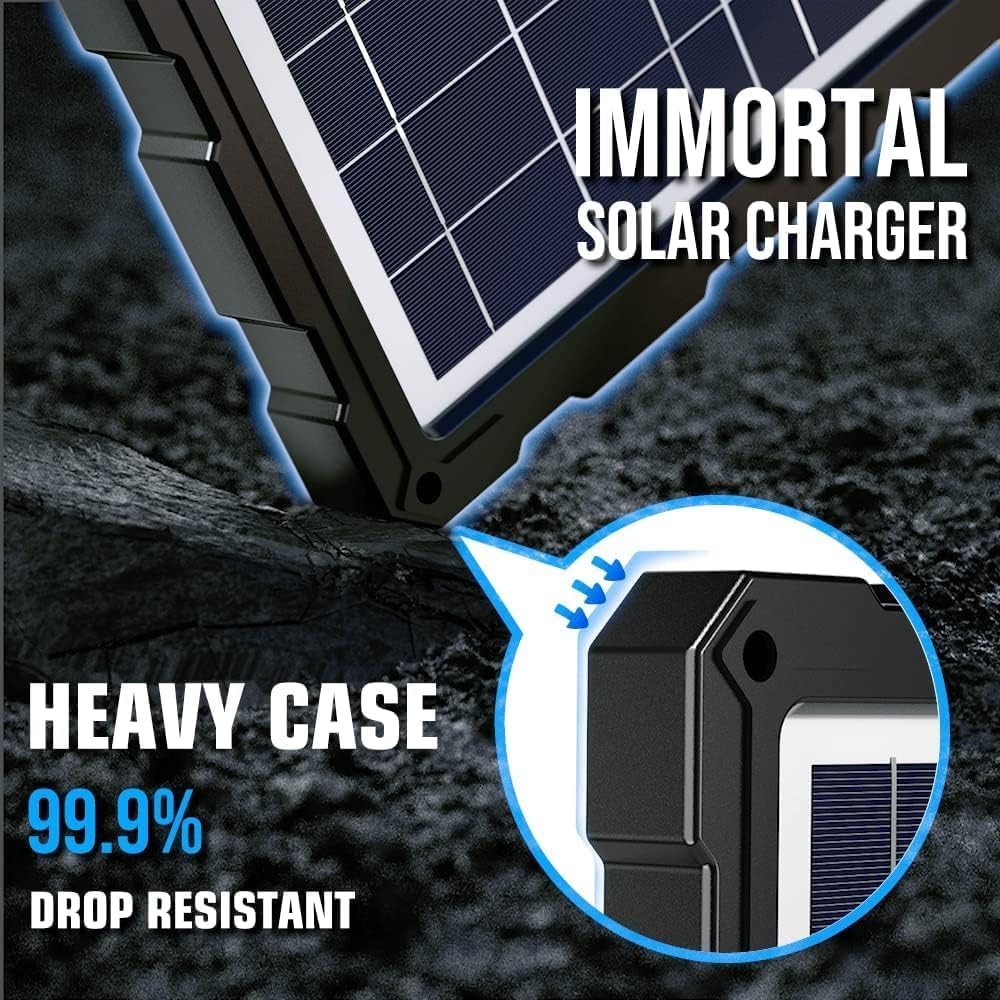 POWOXI Upgraded 7.5W-Solar-Battery-Trickle-Charger-Maintainer-12V Portable Waterproof Solar Panel Trickle Charging Kit for Car, Automotive, Motorcycle, Boat, Marine, RV,Trailer, Snowmobile, etc.