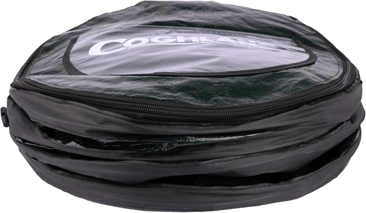 Coghlan's Deluxe Durable Pop-Up Trash Can – Collapsible Garbage Bin with Zippered Lid, Bag Clips, and Anchoring Points for Camping, Home, and Outdoor Use – 29.5 Gallon