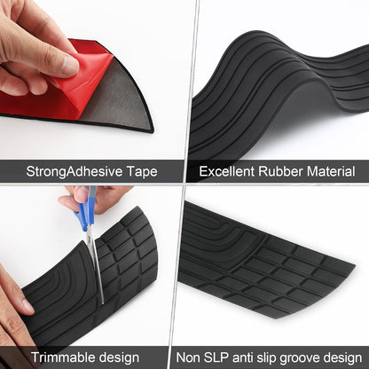 SINGARO Car Rear Bumper Protector, 42inch x3.4inch Car/SUV Universal Rubber Anti-Scratch Trunk Exterior Accessories