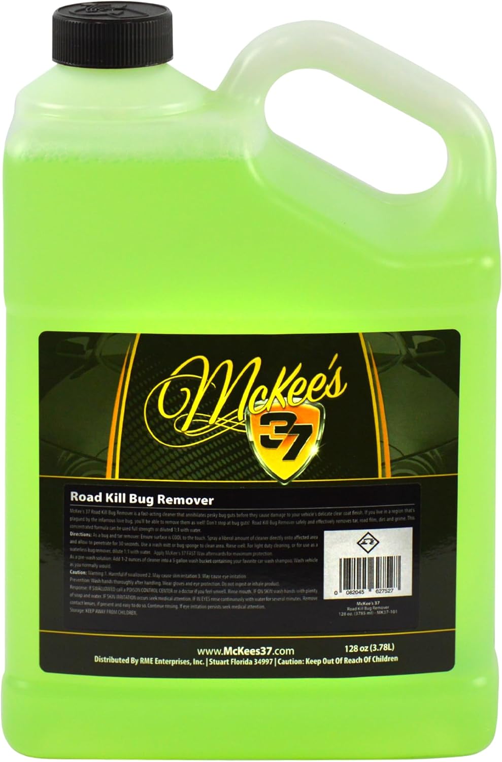 McKee's 37 - Road Kill Remover | Powerful Bug And Tar Remover, Easy and Convenient Car Bug Eliminator Spray for Cars, Trucks, Motorcycles & RVs (22 oz)