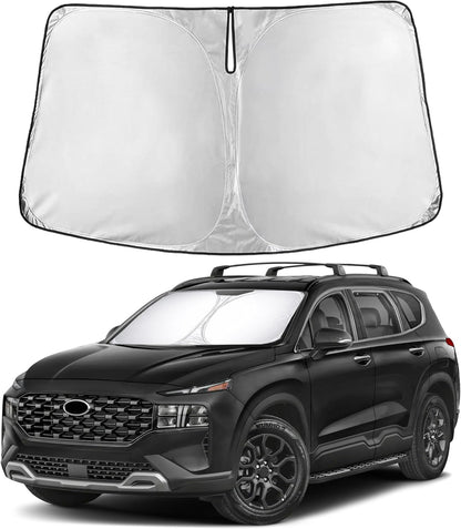 EcoNour Car Windshield Sun Shade | 2025 Upgraded Innovative No-Light-Pass Technology for Maximum Coverage | Foldable Sun Shade Keeps Your Vehicle Cool | Must-Have Car Accessories | Small (59" x 29") - Colors B