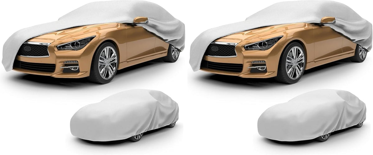 Budge Lite Car Cover, Indoor Protection, Breathable Dustproof Cover, Fits Mid-Size Sedans up to 200 Inches, Gray, Size 3
