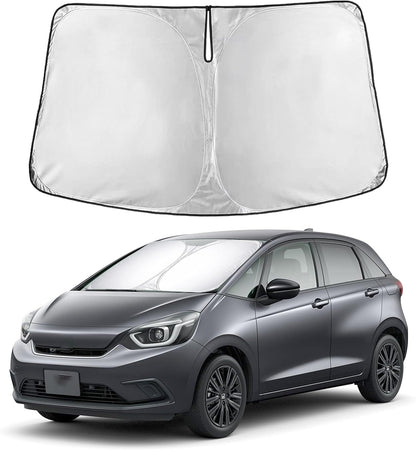 EcoNour Car Windshield Sun Shade | 2025 Upgraded Innovative No-Light-Pass Technology for Maximum Coverage | Foldable Sun Shade Keeps Your Vehicle Cool | Must-Have Car Accessories | Small (59" x 29") - Colors D
