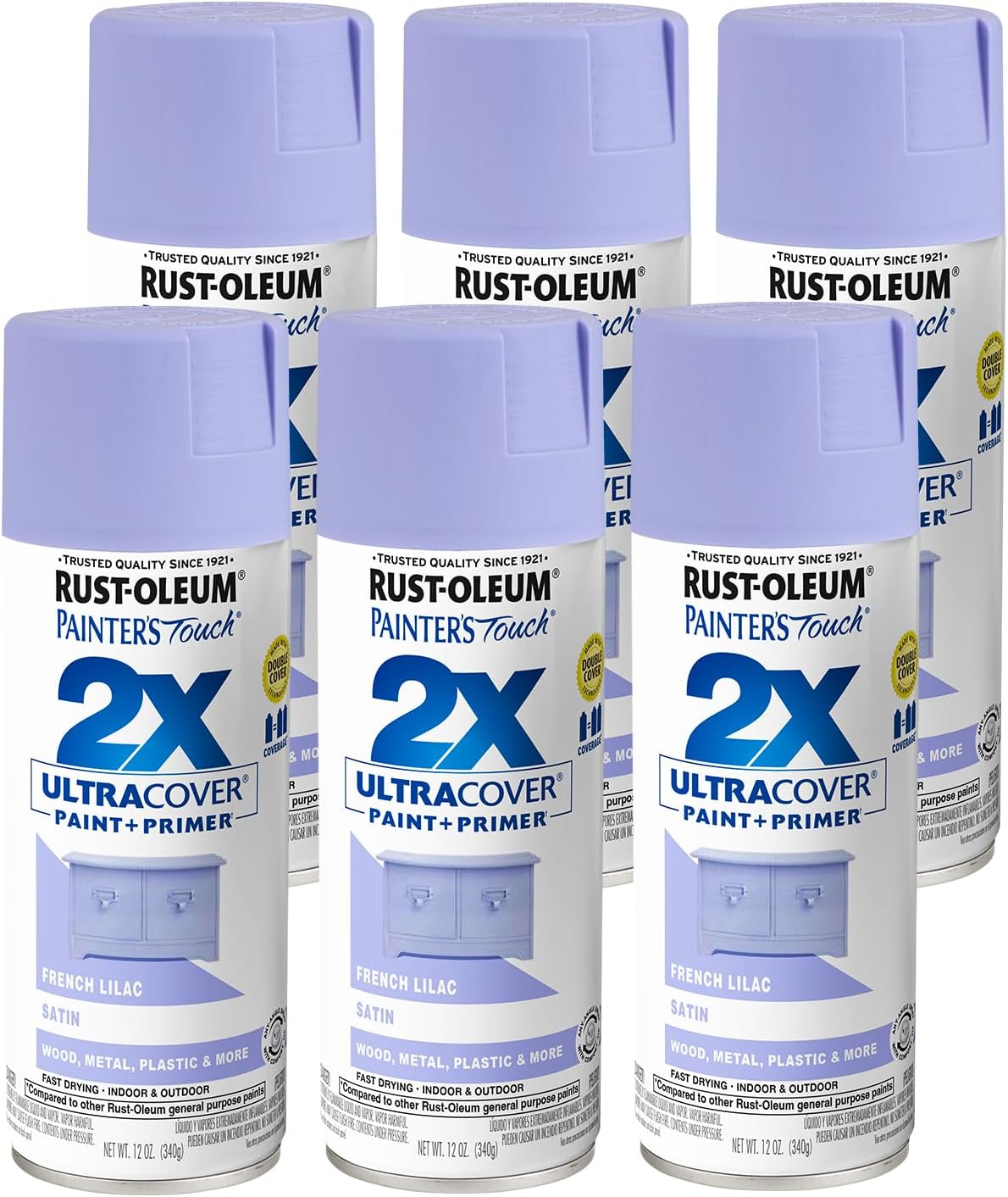 Rust-Oleum 334029 Painter's Touch 2X Ultra Cover Spray Paint, 12 oz, Gloss Clear - Colors E