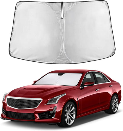 EcoNour Car Windshield Sun Shade | 2025 Upgraded Innovative No-Light-Pass Technology for Maximum Coverage | Foldable Sun Shade Keeps Your Vehicle Cool | Must-Have Car Accessories | Small (59" x 29") - Colors G