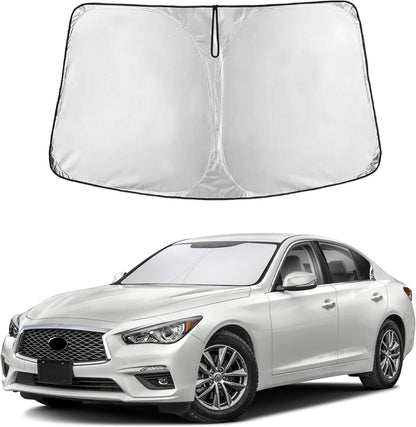 EcoNour Car Windshield Sun Shade | 2025 Upgraded Innovative No-Light-Pass Technology for Maximum Coverage | Foldable Sun Shade Keeps Your Vehicle Cool | Must-Have Car Accessories | Small (59" x 29") - Colors G