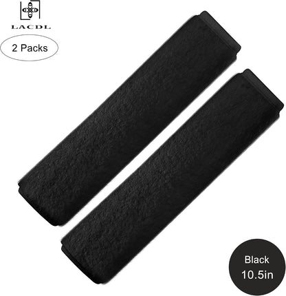 LACDL Extra Long Seatbelt Cover Super Soft Furry for Adults Kids Women & Men, Thick Plush Full Car Seat Belt Strap Cushion, Fluffy Shoulder Pad Protector, Auto Interior Accessories, 1pc, Black, 15.5in