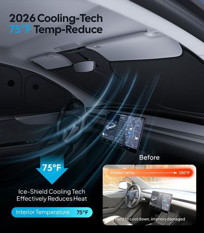 Wigoo 2026 Upgrade 8PCS Full Set Window Sunshade for Toyota 4Runner 2010-2024 [7-Layer Cooler & Blacker, Ice-Crystal Tech] with Windshield for Sun Block, Baby, Camping, Privacy Napping, Relax