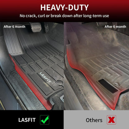 LASFIT Floor Mats for Jeep Grand Cherokee WL 2022-2025 2026 5-Seat (Include 4xe, NOT for L), All Weather TPE Custom Fit Car Mats Floor Liners Cargo Liner Cargo Mat Trunk Mat Black