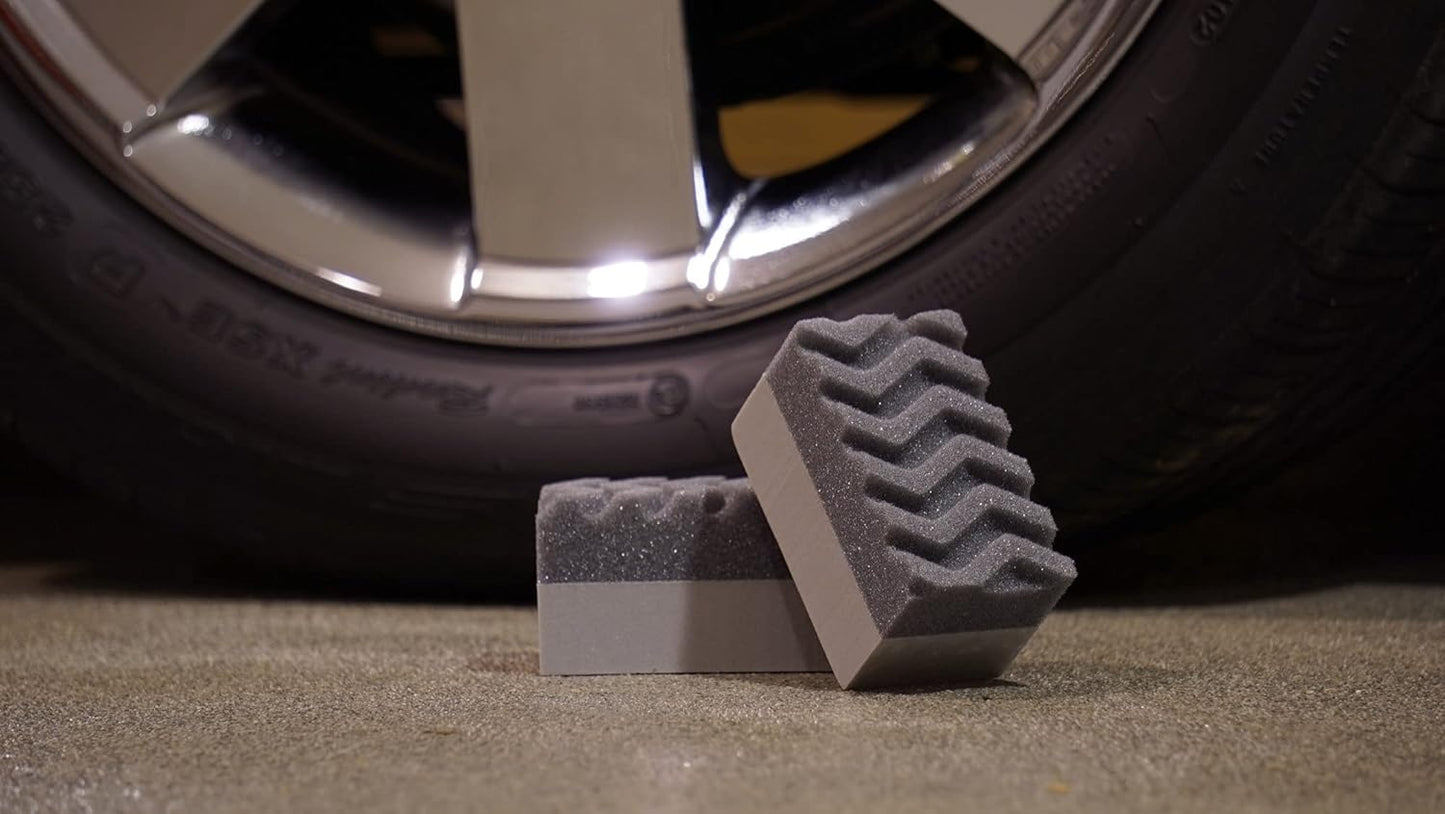 303 Products 39025 Tire Shine/Tire Dressing Applicator Pads - Perfect for Using to Apply Tire Shine, Tire Wet, Tire Gel, Or Tire Balm - Superior Product Application - Reduce Mess, 2 Pack , gray
