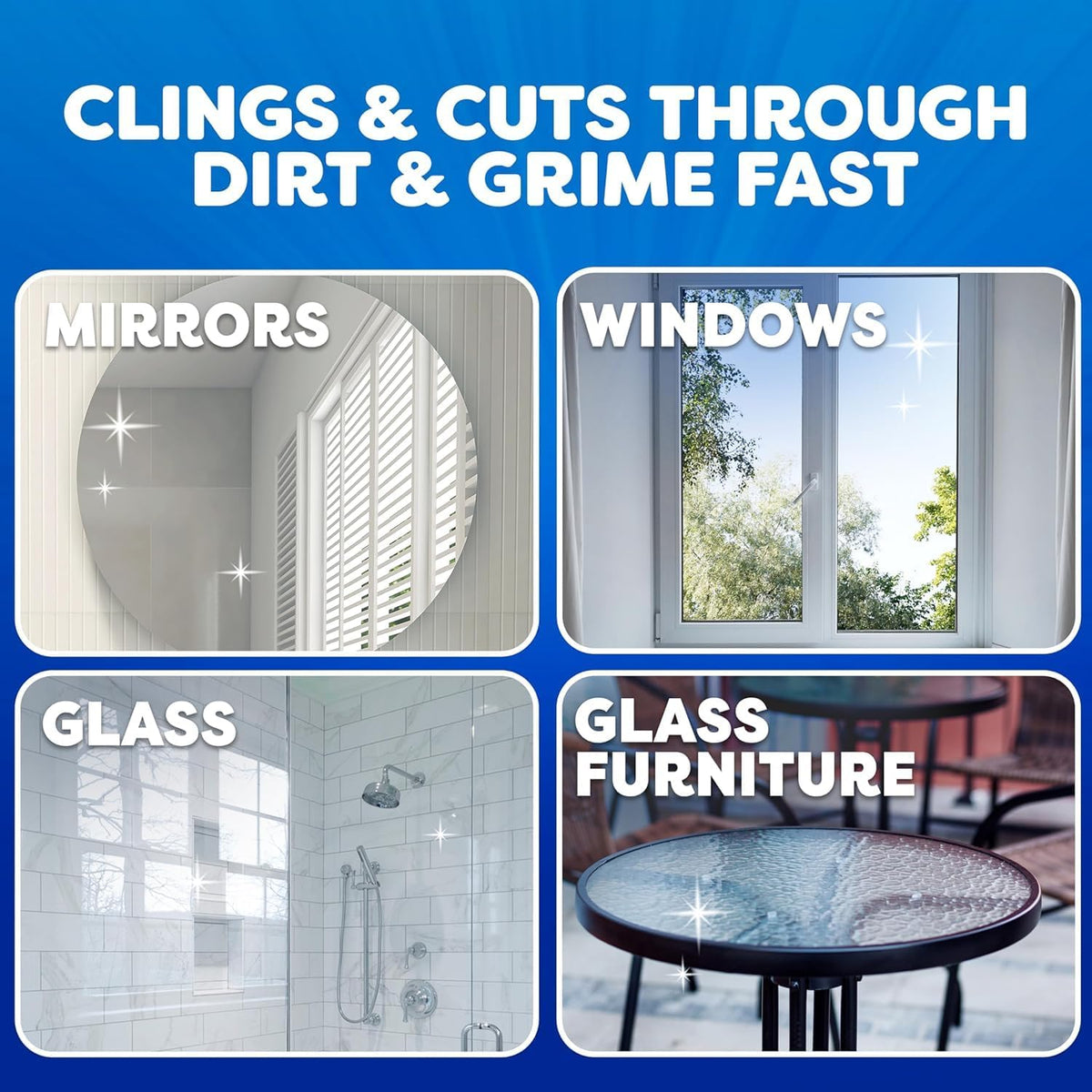 Windex Fast Shine Foam Glass Cleaner, No-Drip Windows, Doors, Mirrors & Countertops Aerosol Cleaning Spray, Streak-Free Shine, Removes Fingerprints, Dust, Dirt, Grime & More 19 oz (Pack of 1)