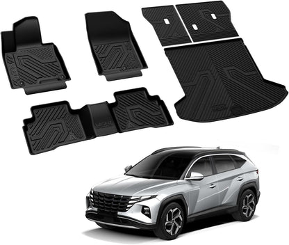 LASFIT Floor Mats Fits for Hyundai Sonata 2020-2026 (Only for FWD & Gas) & Kia K5 2021-2025 (Only for FWD) Custom Fit TPE All Weather Floor Liners Car Mats Accessories, Black