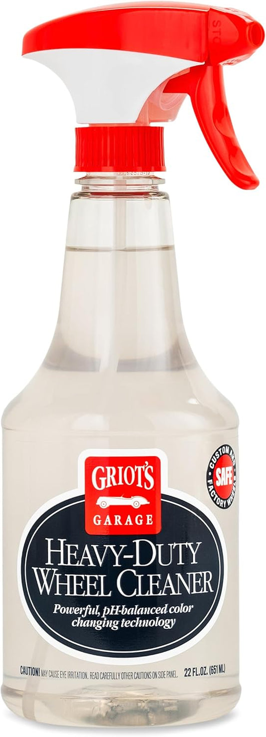 Griot's Garage Heavy-Duty Wheel Cleaner for All Wheel Finishes, Breaks Down and Removes Stubborn Brake Dust and Grime, PH Balanced, Non-Acidic, 11026, 35oz