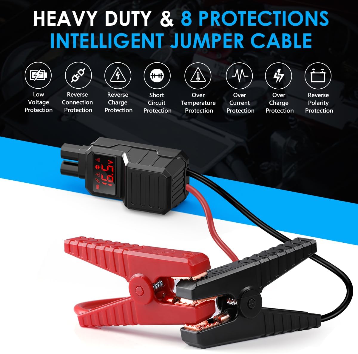 Jump Starter Car Jump Starter Auto Battery Booster Pack 5000A Peak 12V with USB-C Quick Charge,Lithium Jump Box with LED Light(Up to 7.0L Gas or 5.5L Diesel Engine)