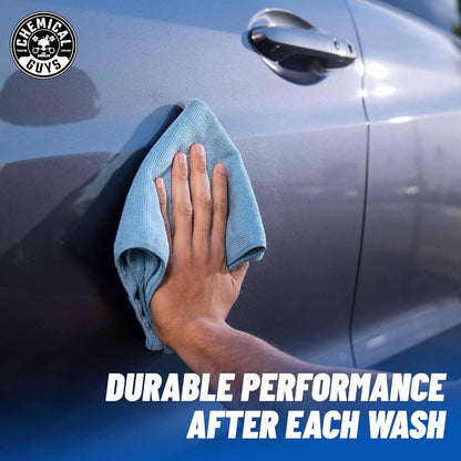 Chemical Guys Workhorse Professional Grade Microfiber Towels for Cars - Black 16x16 Inch Microfiber Cleaning Cloths for Home & Pet Drying, Soft & Scratch-Free, Washing, Drying & Cleaning, 3 Pack