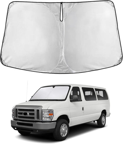 EcoNour Car Windshield Sun Shade | 2025 Upgraded Innovative No-Light-Pass Technology for Maximum Coverage | Foldable Sun Shade Keeps Your Vehicle Cool | Must-Have Car Accessories | Small (59" x 29") - Colors N