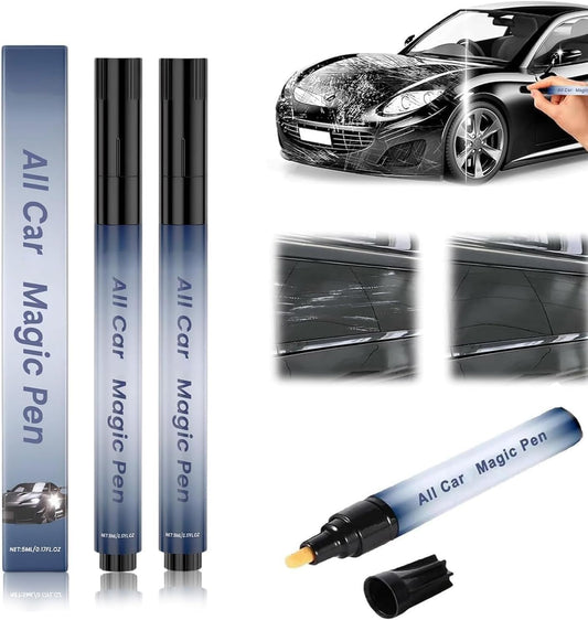 Kurhuxtn All Cars Magic Pen,Car Scratch Remover, Magic Car Scratch Removal Pen, Efficient and Durable, Suitable for All Types of Scratch (2PCS)