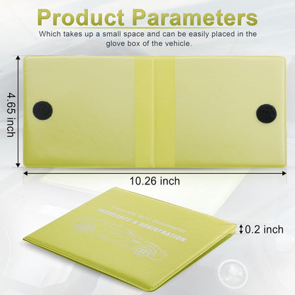 UYYE Car Registration and Insurance Card Holder, Vehicle Glove Box Car Organizer, Interior Car Accessories for Documents, Cards, License - 2 Pack