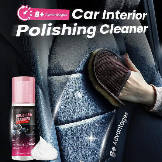 Polishing Cleaner Car Interior, 2026 Upgrade Car Interior Cleaner Spray, All Purpose Car Interior Detailer Cleaner for Dashboards, Seats, Leather, Plastic (2PCS)
