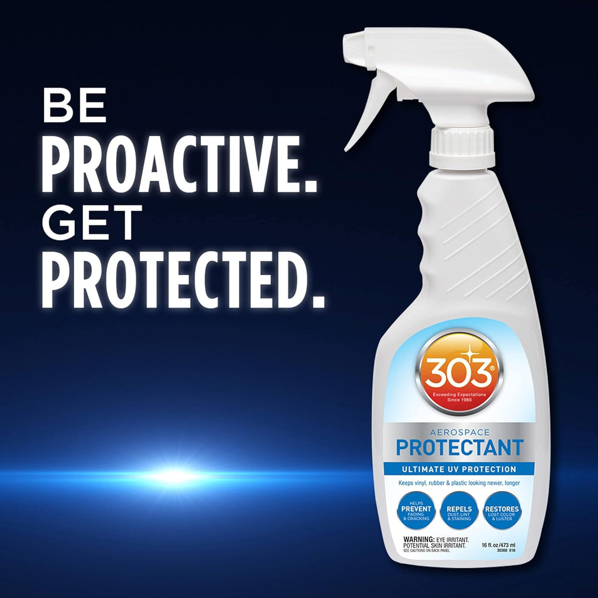 303 Products Aerospace Protectant Spray, UV Protection for Outdoor Surfaces – Protects Vinyl, Plastic & Rubber, Repels Dust & Dirt, Matte Finish, 10 oz