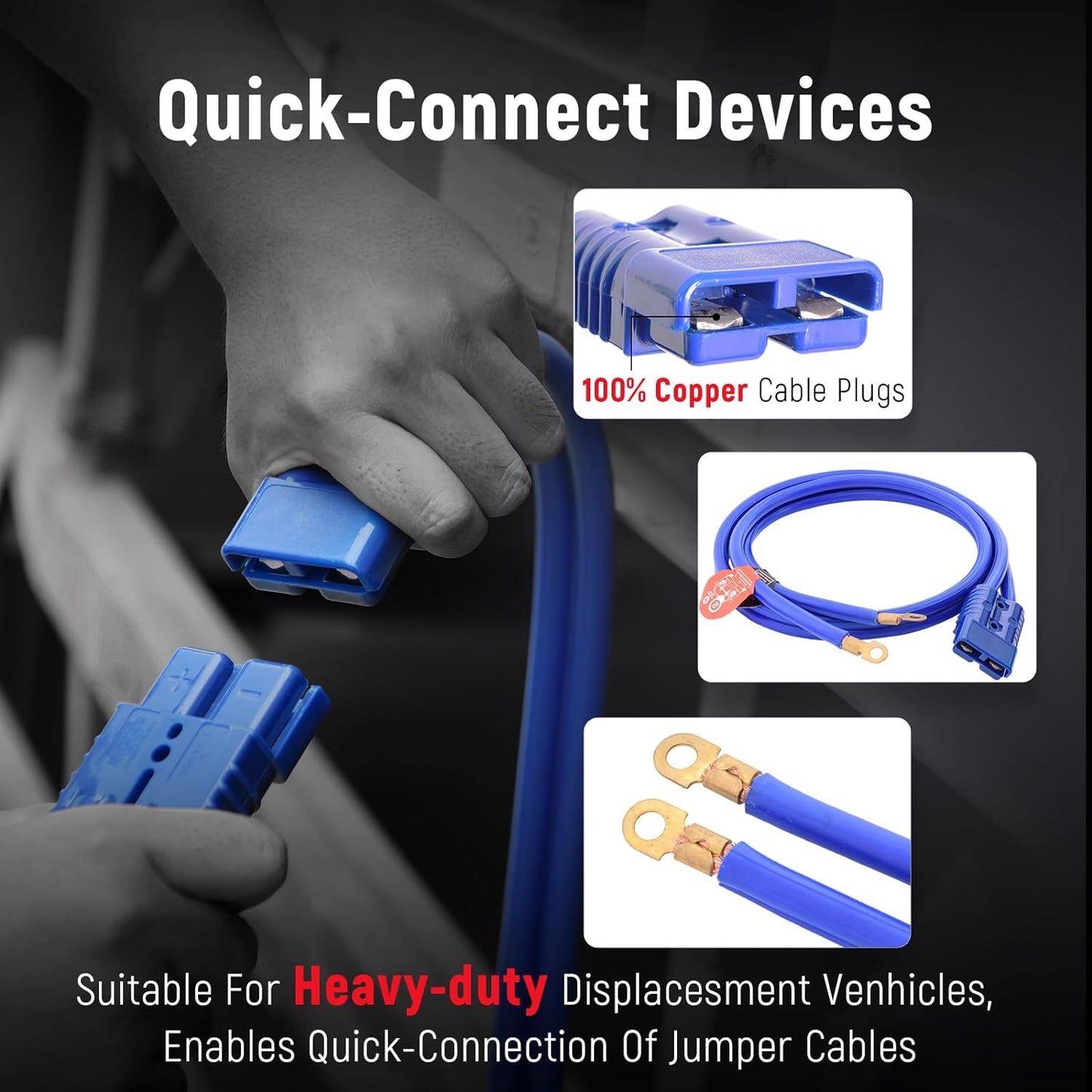 TOPDC 4 Gauge 20 Feet Jumper Cables for Car, SUV and Trucks Battery, Heavy Duty Automotive Booster Cables for Jump Starting Dead or Weak Batteries with Carry Bag, (TD-P0420)