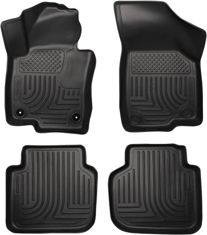 Husky Liners Weatherbeater Floor Mats | Fits 2012-2022 Volkswagen Passat | Front & 2nd Row, 4-pc Black - 98681