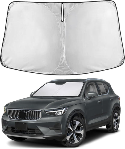 EcoNour Car Windshield Sun Shade | 2025 Upgraded Innovative No-Light-Pass Technology for Maximum Coverage | Foldable Sun Shade Keeps Your Vehicle Cool | Must-Have Car Accessories | Small (59" x 29") - Colors E