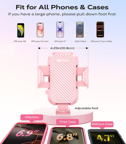 VICSEED 2026 Upgrade Ultra Stable Car Phone Holder Mount [Never Fall Off & Won't Break] Universal Air Vent Phone Mount for Car Easy Clamp Phone Holders for Your Car for iPhone 17 Pro Max 16 15 14 13