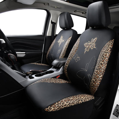 Flying Banner Butterfly car seat Covers ful Set Fashion Universal Lady Woman Female Rear Bench Split Colorized (Pink, 2 Fronts - Lace)