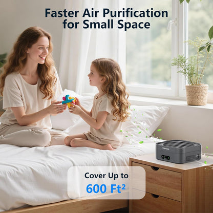 Air Purifiers for Home 600 Sq.Ft, TDBYWAE H13 True HEPA Air Purifier with USB Cable for Pets Dust Dander Pollen Odor Smoke, Small Portable Air Purifier for Bedroom Office Desktop Car RV