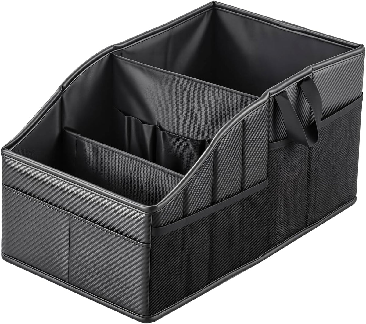 WHHMK Car Storage, Sturdy Leather Car Backseat Organizers, Support Up to 33 LB of Weight Automotive Front Seat Organizer, Floor Organizer and Storage Used for SUV Truck Toy Snack Water Bottle Holder