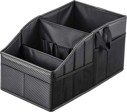WHHMK Car Storage, Sturdy Leather Car Backseat Organizers, Support Up to 33 LB of Weight Automotive Front Seat Organizer, Floor Organizer and Storage Used for SUV Truck Toy Snack Water Bottle Holder