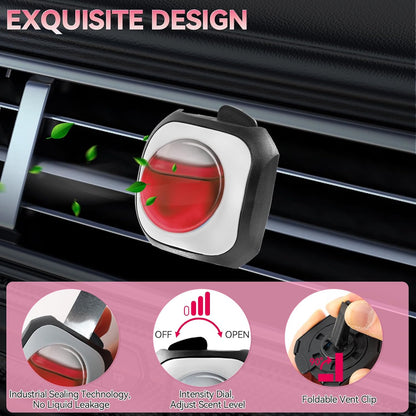Car Air Freshener Vent Clip 6 Pack 4ml Each Up to 180 Days Long Lasting Scent Odor Eliminator for Women Men(Ocean Breeze)
