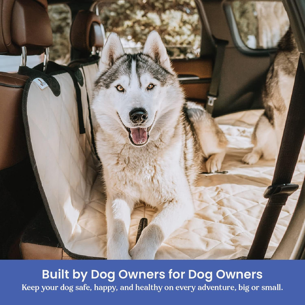 4Knines Split Cargo Liner for SUV – For Dogs & Pets, Heavy-Duty, Waterproof Trunk Mat & Cargo Cover – Fits 60/40 Split Bench & Armrest Pass-Through – Machine Washable, Non-Slip, Durable (Large, Black)