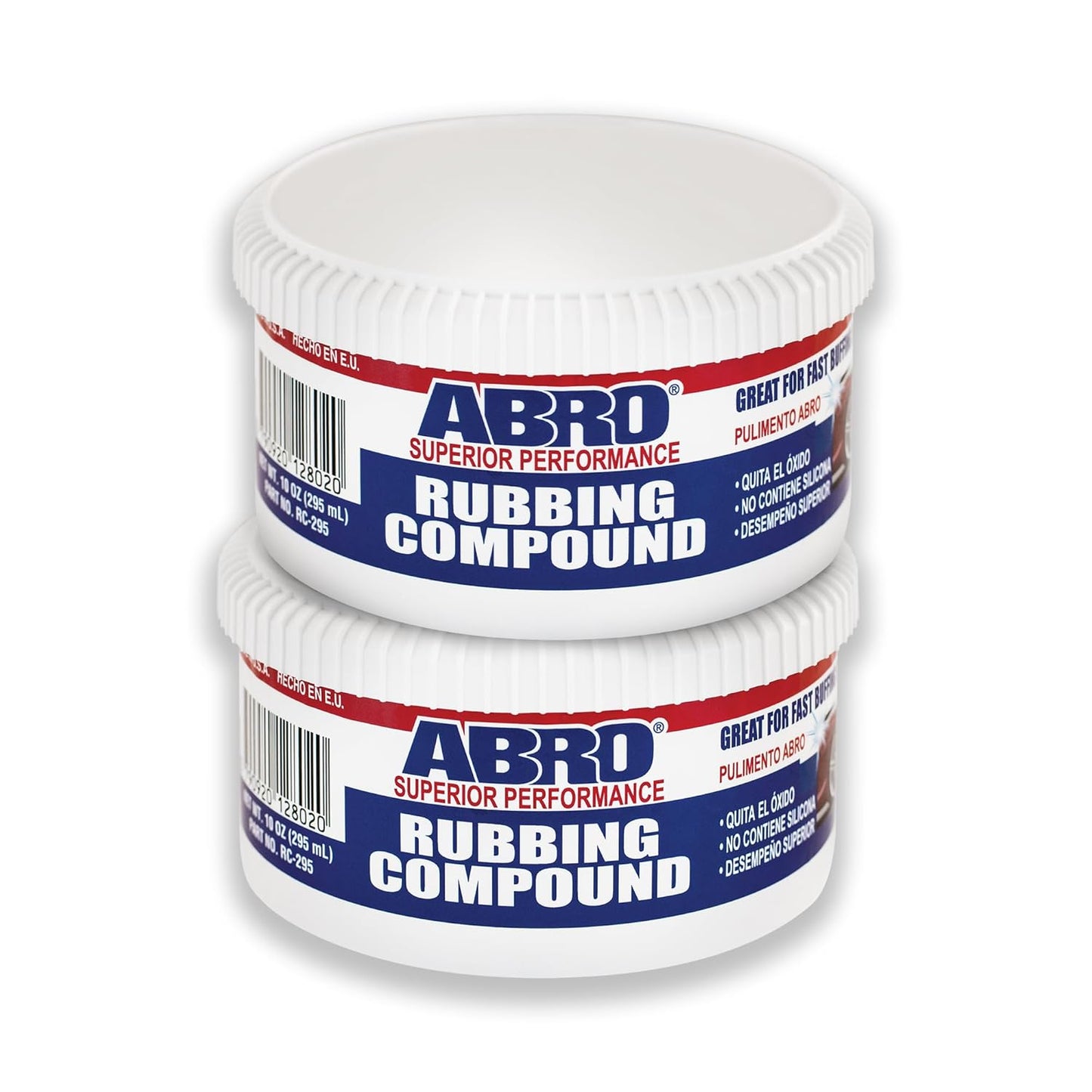 ABRO Polishing Compound 10 oz — Fine Cut Car Polish & Scratch Remover for Vehicles, Oxidized Paint, Swirl Marks, Scuffs, Dull Finish, Buffing & High-Gloss Auto Detailing